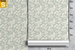 Carta da Parati Flora e Fauna Design e Stili Foglie Natura Stilizzata Vintage