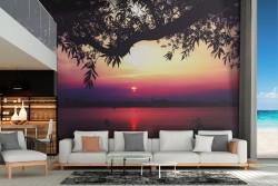 Carta da Parati paesaggio mare al tramonto