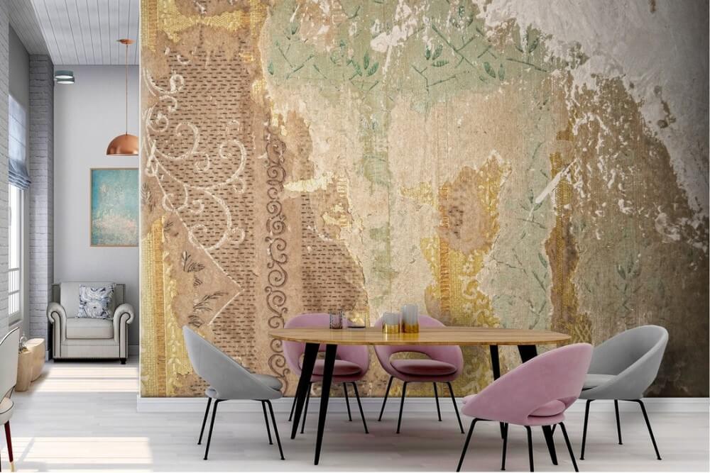 Carta da Parati superficie muro cemento decori vintage