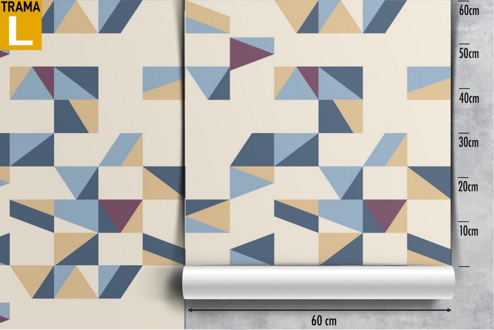 Carta da Parati decorazione geometrica moderna rettangoli.