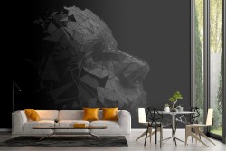 Wallpaper illustration geometric human face