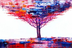 Carta da Parati Design e Stili Flora e Fauna Paesaggi e Natura Alberi Astratta Moderna Natura