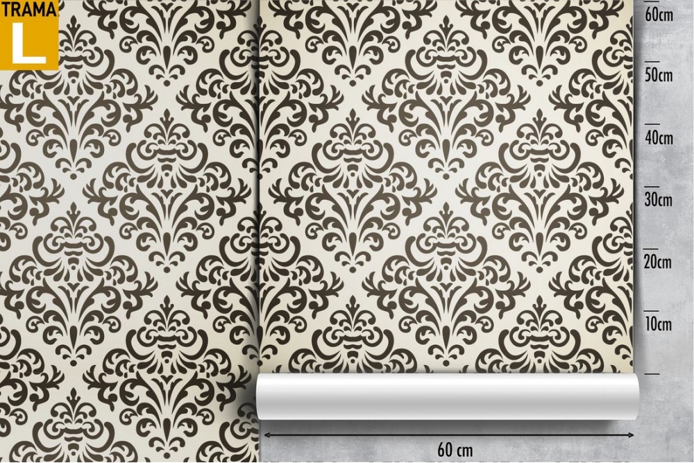 Carta da Parati decorazione damasco vintage pattern.