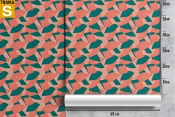 Carta da Parati Design e Stili Flora e Fauna Foglie Moderna Stilizzata