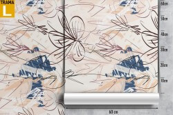 Carta da Parati fiori stilizzati natura moderna.