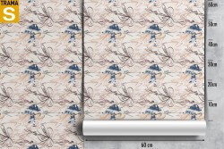 Carta da Parati Design e Stili Flora e Fauna Fiori Moderna Natura Stilizzata