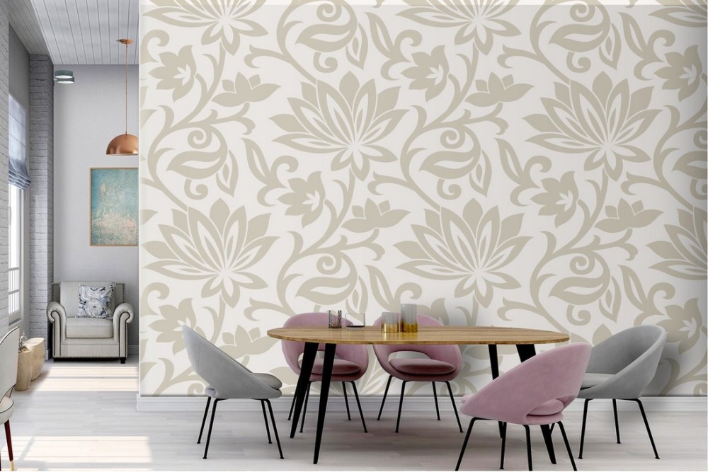 Vintage nature stylized flower wallpaper.
