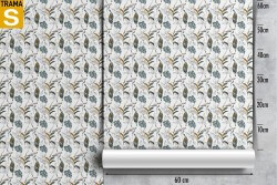Carta da Parati Design e Stili Flora e Fauna Foglie Natura Stilizzata
