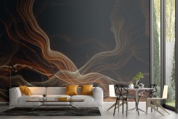 Abstract wave wallpaper futuristic smoke design