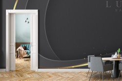 Luxury Modern Gold Lines Adhesive Wallpaper