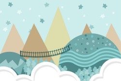 Carta da Parati Bambini Paesaggi