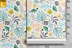 Carta da Parati pattern foglie natura tropicale.