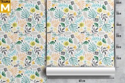 Carta da Parati Foglie Tropicale