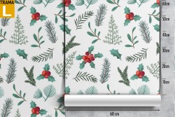 Carta da Parati natura foglie natale pattern.