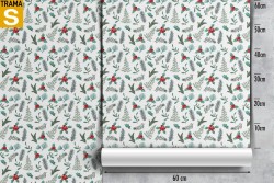 Carta da Parati Design e Stili Flora e Fauna Fiori Foglie Natura