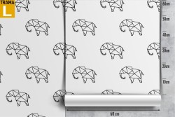 Elephants stylized nature pattern wallpaper.