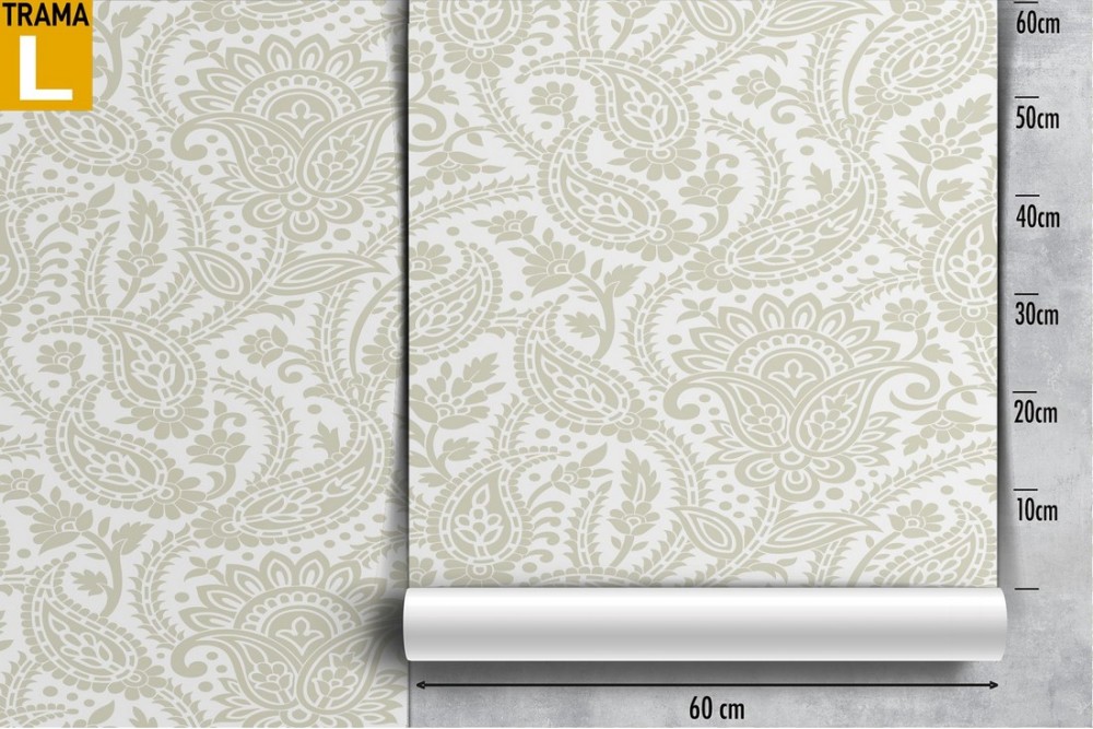 Carta da Parati foglie astratte natura anni '50 pattern.