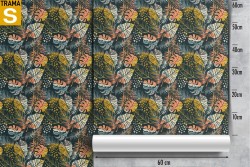 Carta da Parati Design e Stili Flora e Fauna Astratta Foglie Tropicale