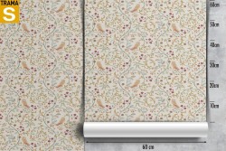 Wallpaper Design and Styles Flora and Fauna Animals Flowers Leaves Nature