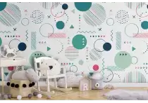 STRIPED AND POLKA DOT WALLPAPER